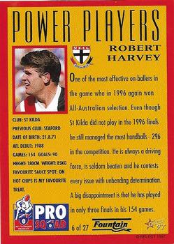 1997 Select Fountain AFL Power Players #6 Robert Harvey Back